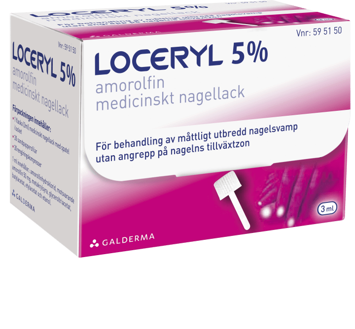 Loceryl® Medicinskt nagellack 5% Glasflaska (spatel i locket), 3ml (med tillbehör) Loceryl