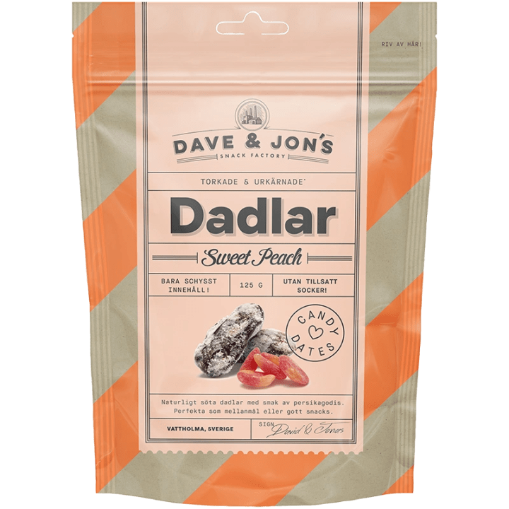 Dave & Jon's Dadlar Sweet Peach 125 g Dave & Jons