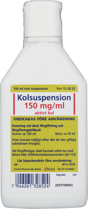 Kolsuspension oral suspension 150 mg/ml 100 ml Kolsuspension