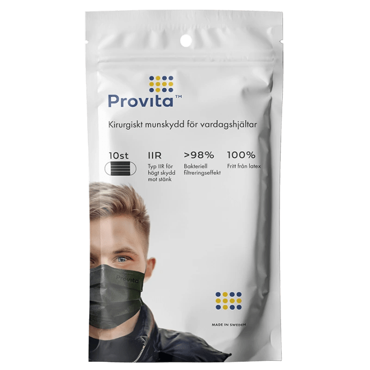 Provita Medical Munskydd IIR 10 st Svart Provita