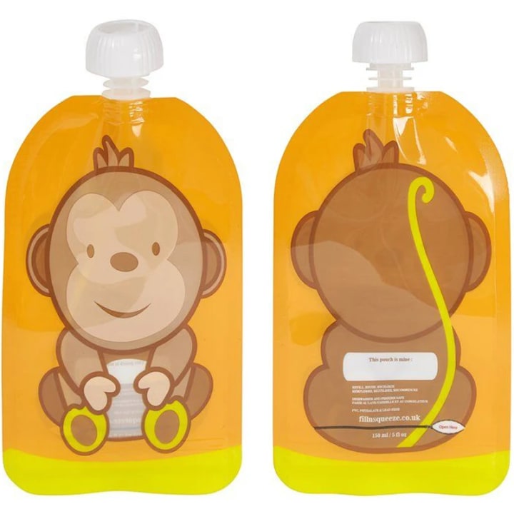 Fill 'n' Squeeze Zipper Pouches 6 st Fill 'n' Squeeze