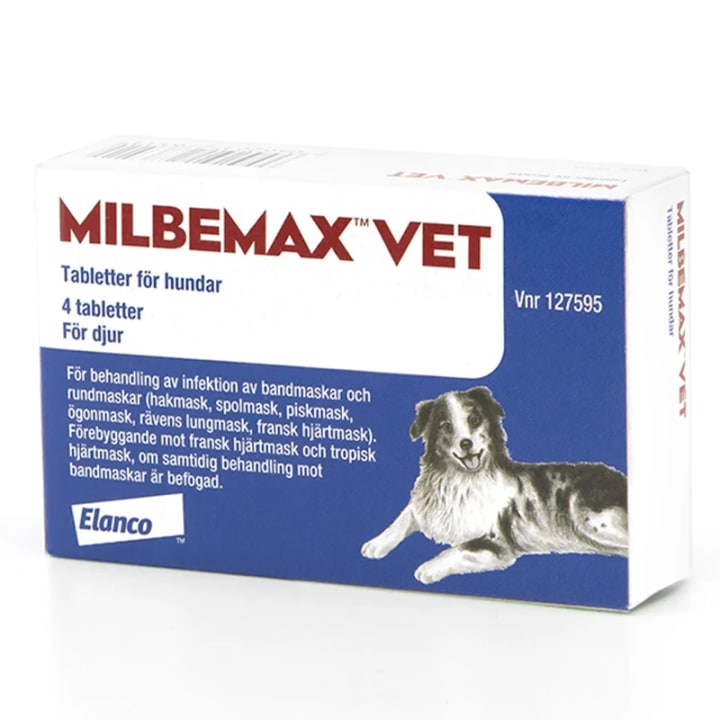 Milbemax vet. för hund tablett 4 st Milbemax