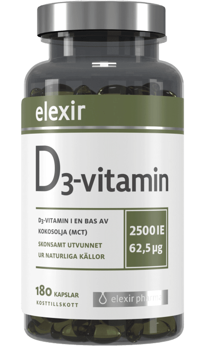 Elexir D3 Vitamin 2500IE 180 kapslar Elexir Pharma