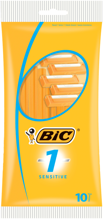 BIC 1 Sensitive Enbladiga Engångshyvlar för Män 10-pack BIC