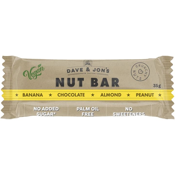 Dave & Jon's Nötbar Banan/Choklad 35 g Dave & Jons