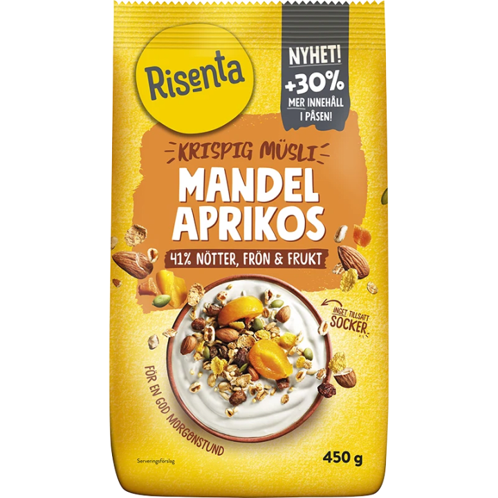 Risenta Krispig Müsli Mandel Aprikos 450 g Risenta
