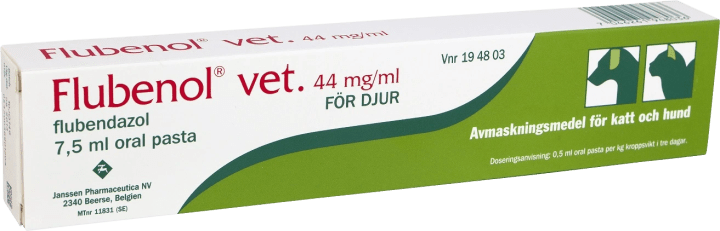 Flubenol vet. oral pasta med spruta 44 mg/ml 7,5 ml Flubenol