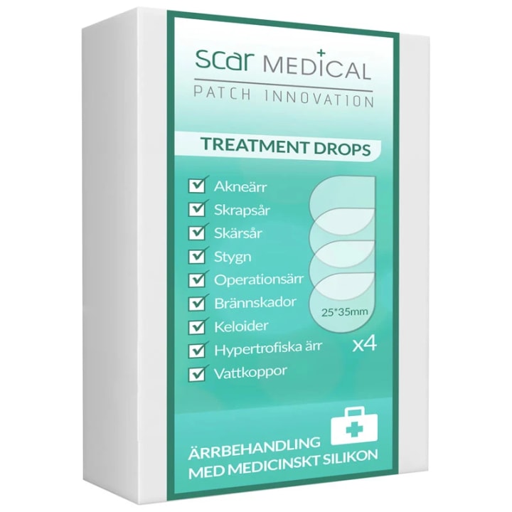 Swedish Solution Scar Medical Ärrplåster 4st Droppar 25x35mm Swedish Solution