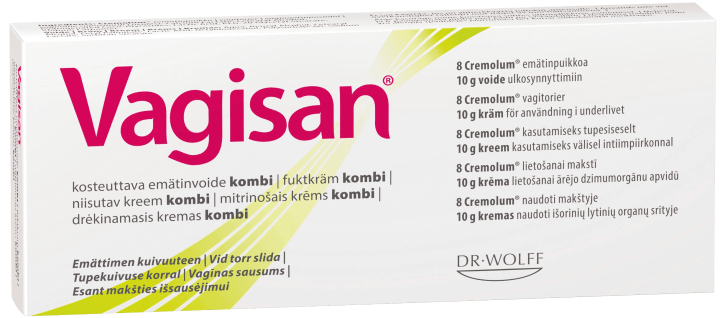 Vagisan Kombi Fuktkräm 10 g + Cremolum 8 st Vagisan