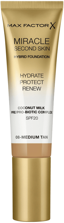 Max Factor Miracle Second Skin Foundation 33ml Medium Tan Max Factor