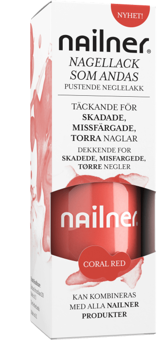 Nailner Nagellack som andas 8 ml Coral Red Nailner