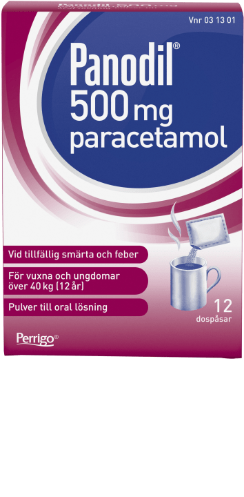 Panodil pulver till oral lösning i dospåse 500 mg 12 st Panodil