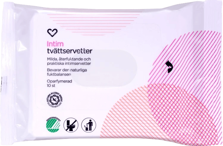 Hjärtats Intim Tvättservetter 10st Hjärtats