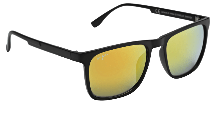 Haga Eyewear Solglas Sydney Matt Black-Red Mirror Lens Haga Optik