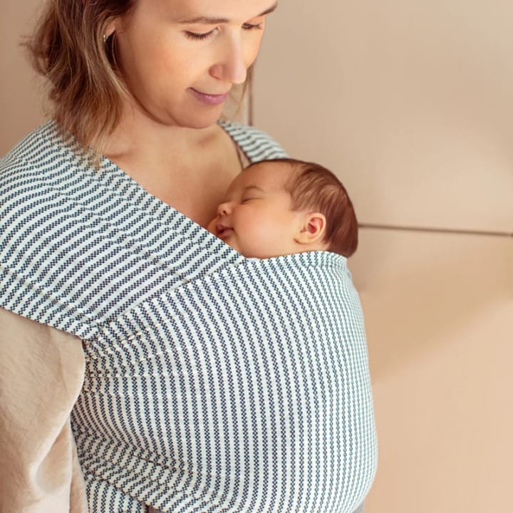 Ergobaby Aura Bärsjal Navy Gingham Stripe Ergobaby