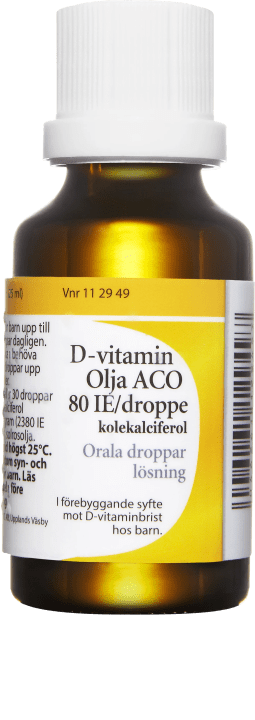 ACO D-vitamin olja orala droppar 80IE/droppe 25 ml ACO