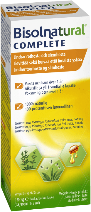 Bisolnatural Complete Hostsirap 133 ml Bisolvon