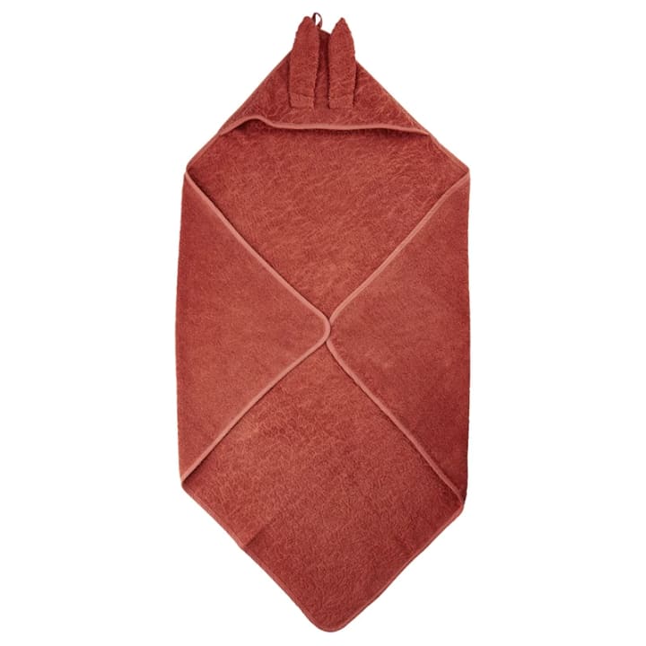 Pippi Organic Hooded Towel Marsala Red Pippi