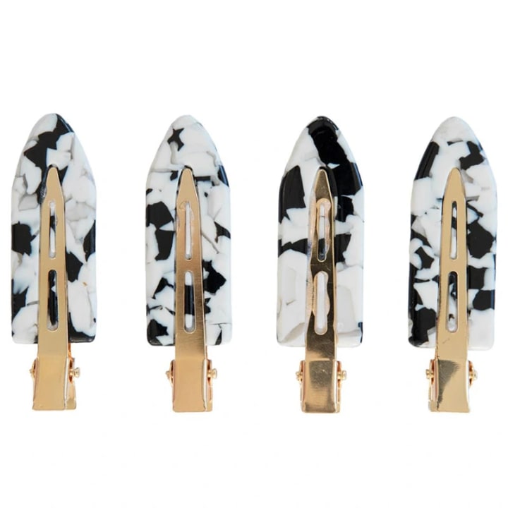 ByBarb Makeup Hair Clips Svart/Vit 4 st ByBarb