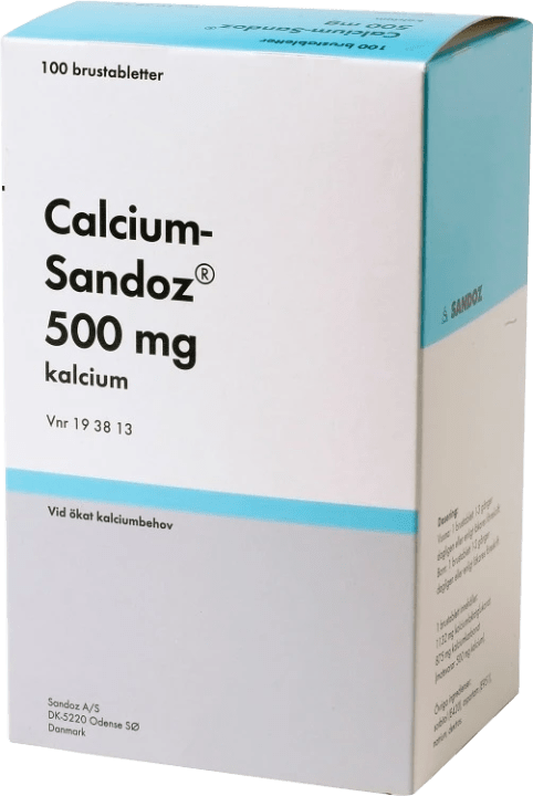 Calcium-Sandoz brustablett 500 mg 100 st Sandoz
