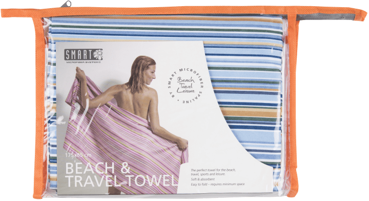Smart Beach & Travel Towel Blue Stripe Smart