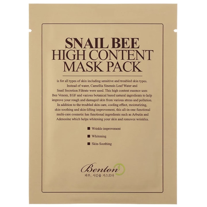 Benton Snail Bee High Content Mask Pack 20 g Benton