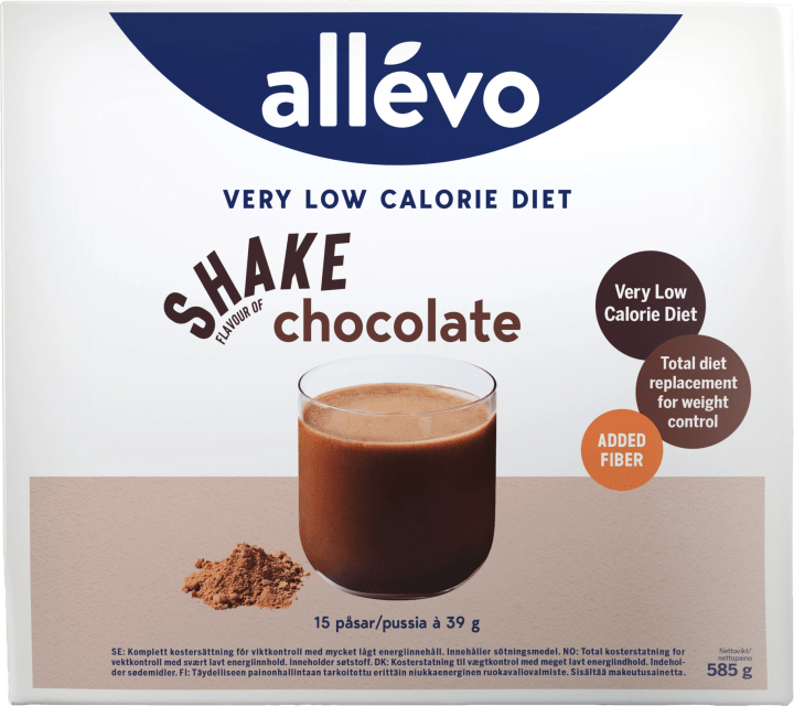Allévo VLCD Shake Chocolate 15 portioner Allévo