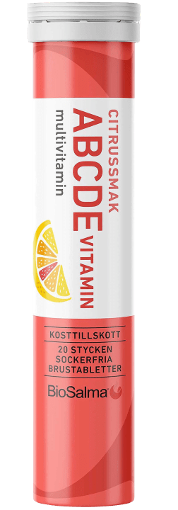 BioSalma ABCDE-multivitamin Citrus 20 brustabletter BioSalma