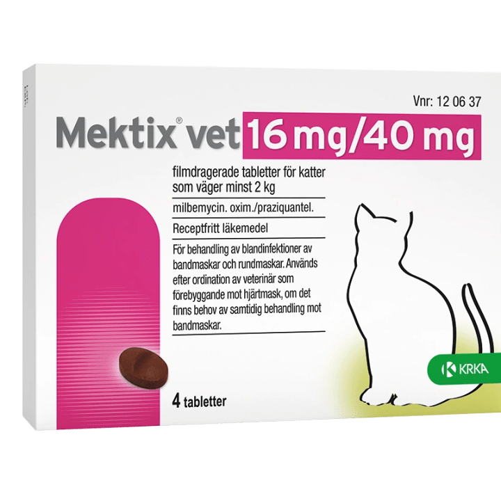 Mektix vet Filmdragerad tablett 16mg/40mg Blister, 4st Mektix vet