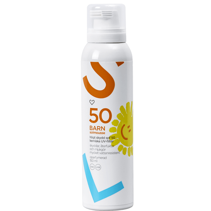Hjärtats Solmousse Barn Oparfymerad SPF50 150 ml Hjärtats