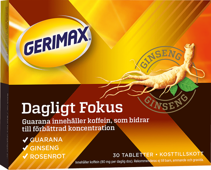 Gerimax Dagligt Fokus 30 tabletter Gerimax