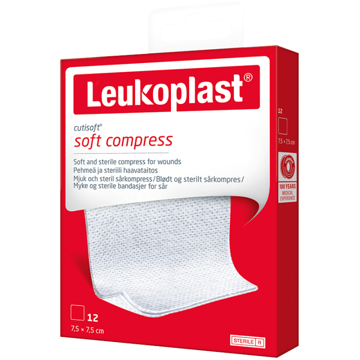Leukoplast Cutisoft Kompresser 7,5 x 7,5 cm 12 st Leukoplast