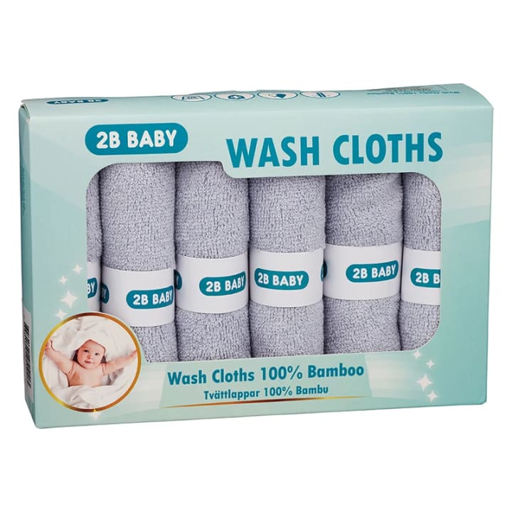 2B Baby Tvättlappar Bambu Grå 6-pack 2B Baby