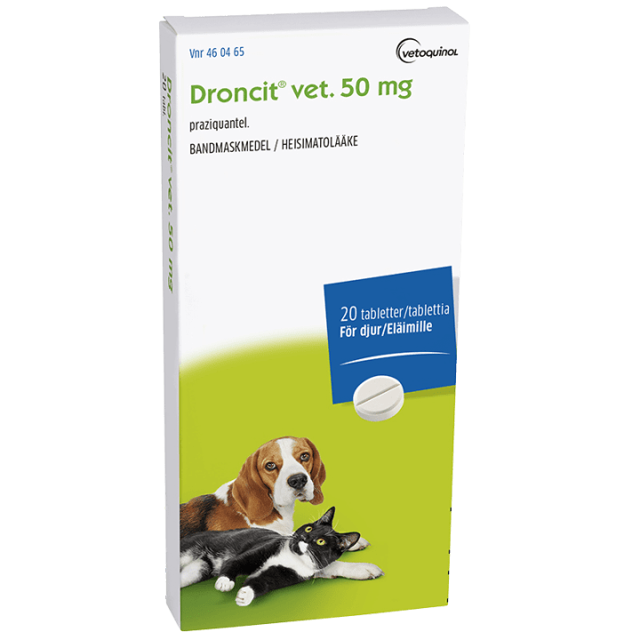 Droncit vet. tablett 50 mg 20 st Drontal