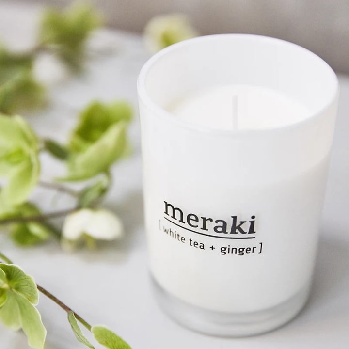Meraki Doftljus, White Tea & Ginger 220 g Meraki