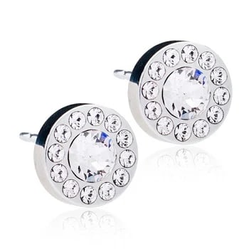 Blomdahl Örhängen Brilliance Halo Crystal Silver 8 mm Blomdahl