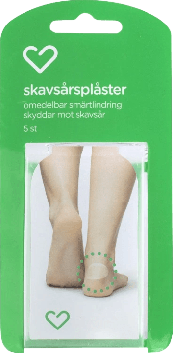 Hjärtats skavsårsplåster medium 5 st Hjärtats
