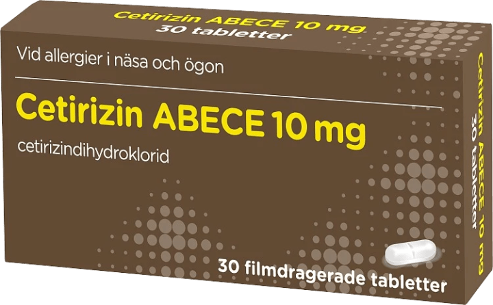 Cetirizin ABECE filmdragerad tablett 10 mg 30 st ABECE