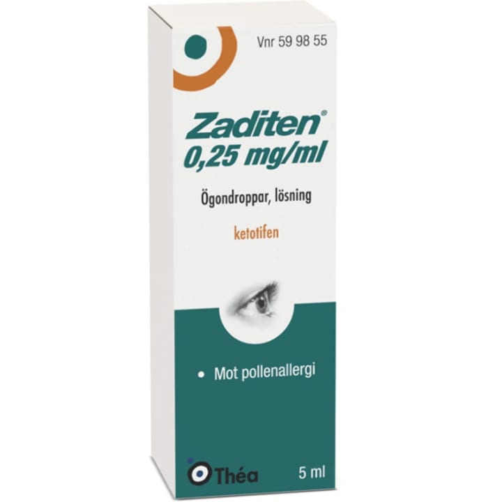 Zaditen ögondroppar 0,25 mg/ml 5 ml Zaditen