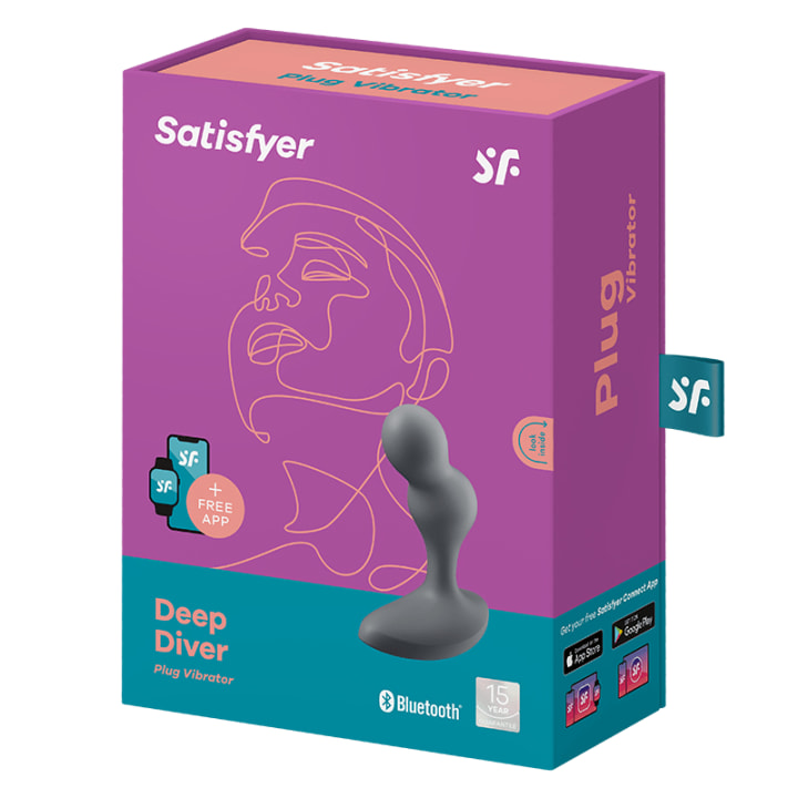 Satisfyer Deep Diver Connect App Grey Analvibrator Satisfyer