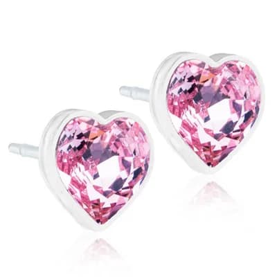 Blomdahl Örhängen Heart Light Rose 6 mm Blomdahl