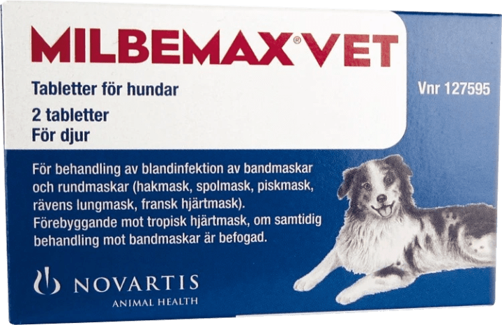 Milbemax vet. för hund tablett 2 st Milbemax