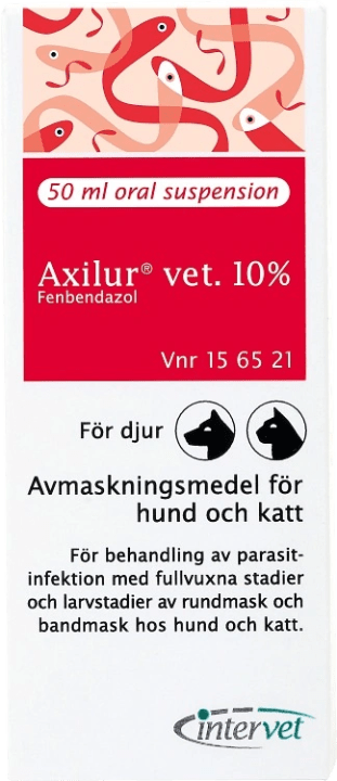 Axilur vet. oral suspension för hund och katt 10 % 50 ml Axilur