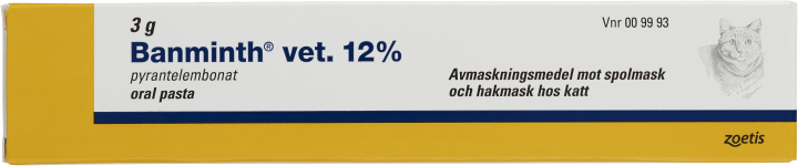 Banminth vet. oral pasta förfylld dosspruta 12% 3 g Banminth