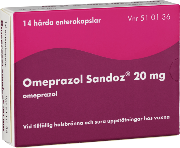 Omeprazol Sandoz enterokapsel 20 mg 14 st Sandoz