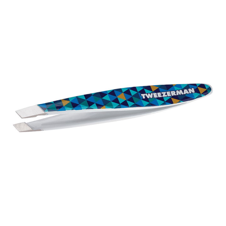 Tweezerman Mini Slant Tweezer Blue Mosaic Tweezerman