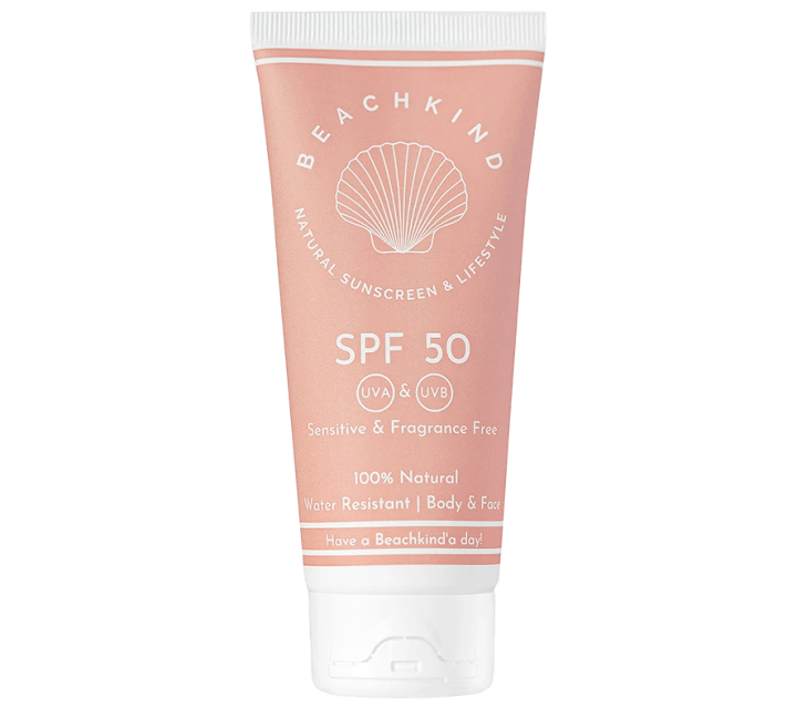 Beachkind Natural Sunscreen Sensitive Fragrance Free SPF50 100 ml Beachkind