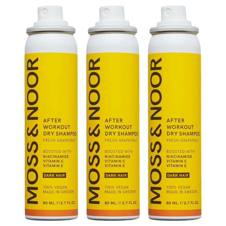 Moss & Noor After Workout Dry Shampoo Dark Hair Fresh Grapefruit 80 ml 3-pack Moss & noor
