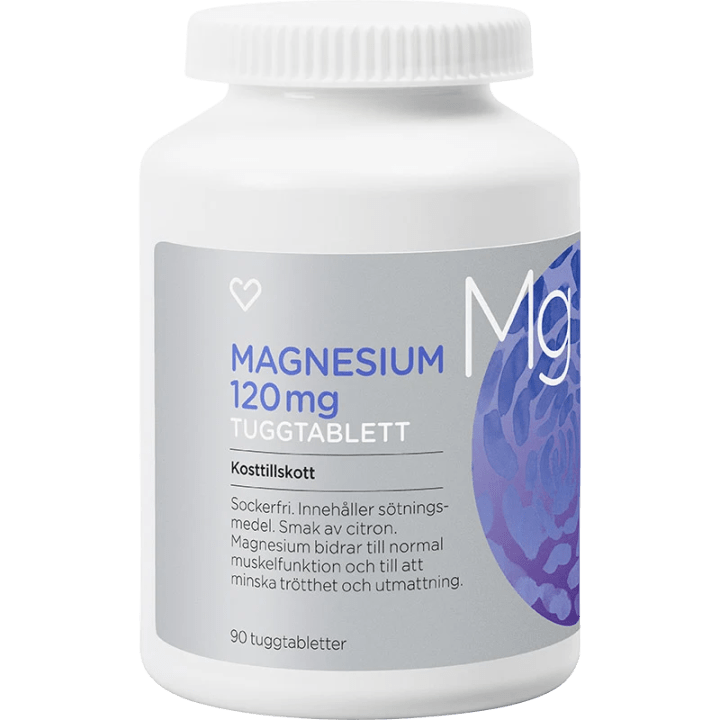 Hjärtats Magnesium 120 mg Tuggtablett 90 st Hjärtats