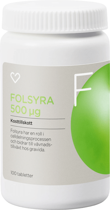 Hjärtats Folsyra Tablett 100 st Hjärtats